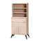 Baxton Studio Draper Mid-Century Modern Two-Tone Light Brown and Black Wood Kitchen Cabinet 243-13503-ZORO - alternate 1